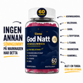God Natt - Snabbverkande nattformula, Magnesium, GABA & L-Tryptofan, Kamomill, Ashwagandha - 60 Sockerfria gummies