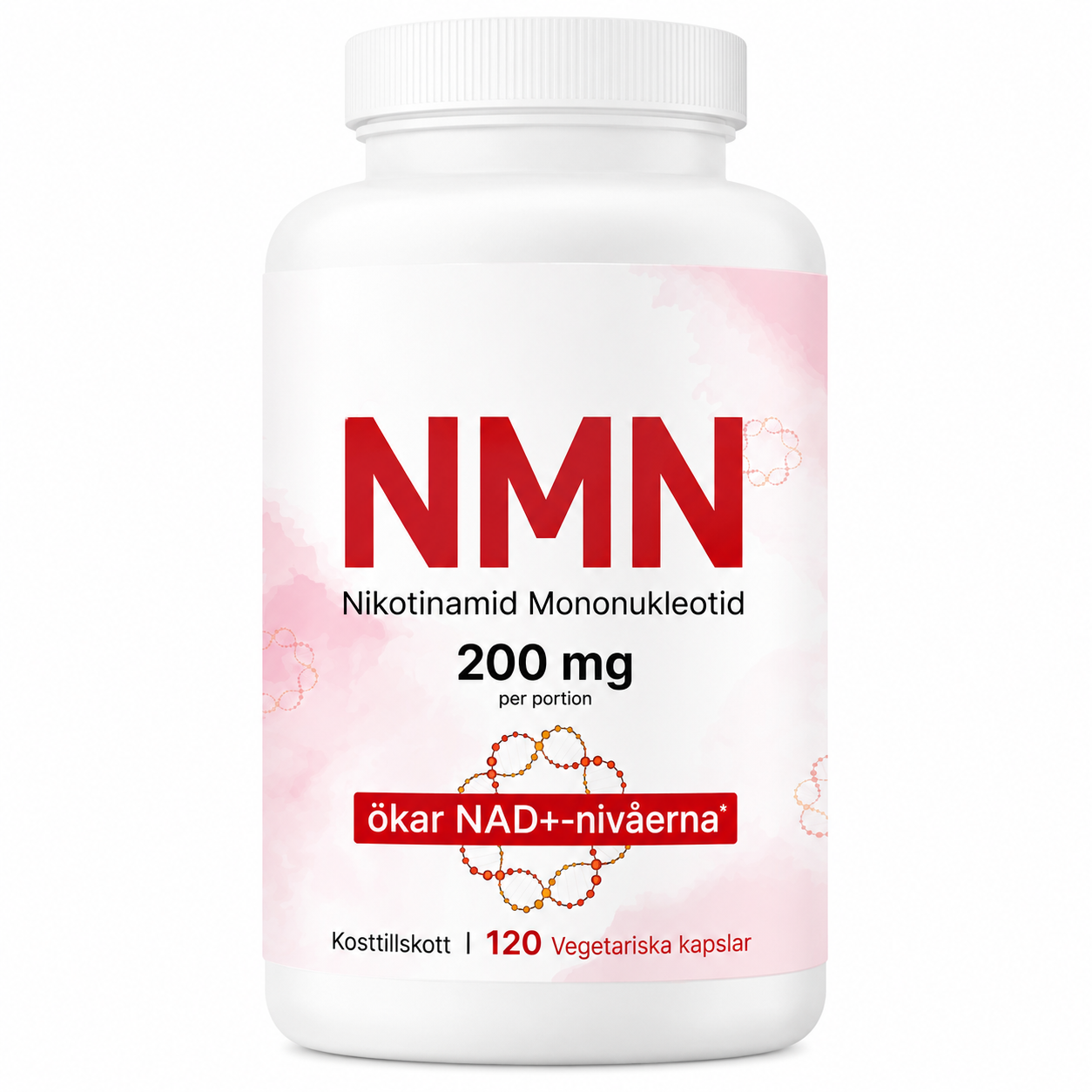 NMN 200 mg – 120 Vegetabiliska Kapslar