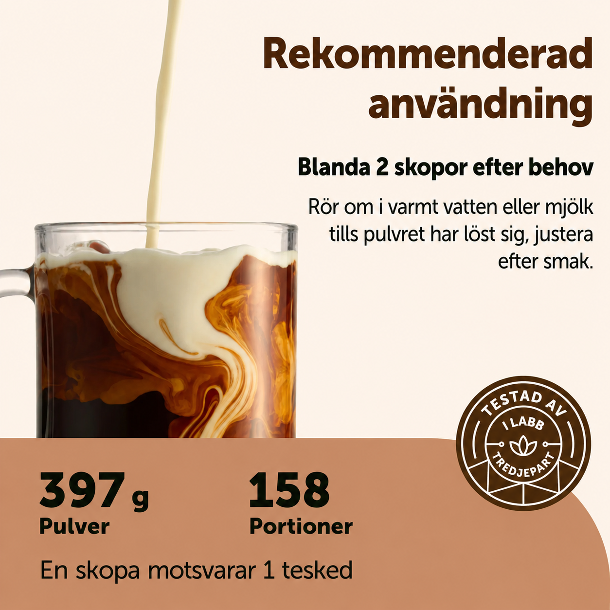 Ekologiskt Svampkaffe med Lion's Mane & 10 Svampextrakt – 397 g | Ca 158 Portioner