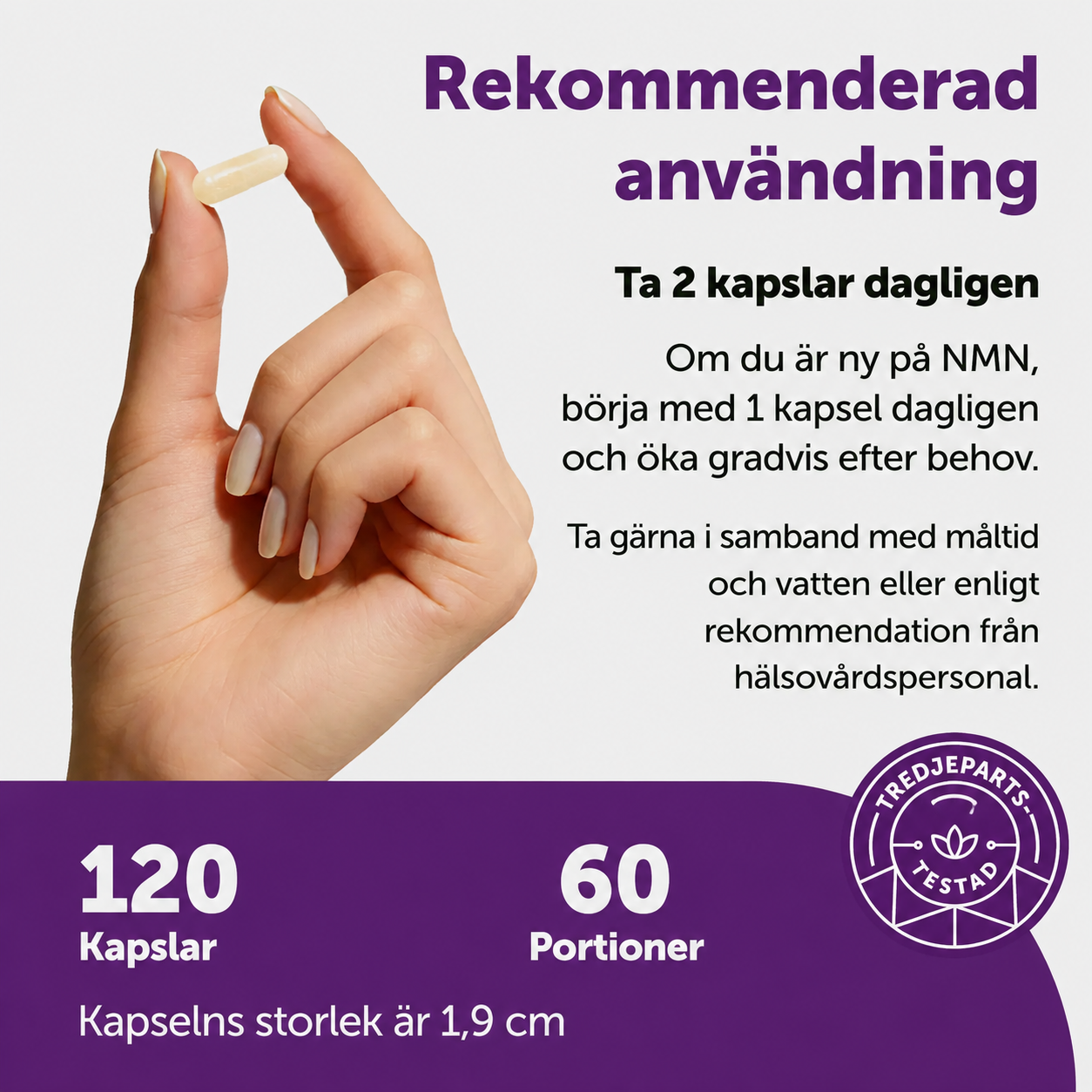 NMN Ultimate 1000 mg – Avancerat 10-i-1 NMN-Komplex med Resveratrol, CoQ10, TMG & Quercetin | 120 Vegetabiliska Kapslar