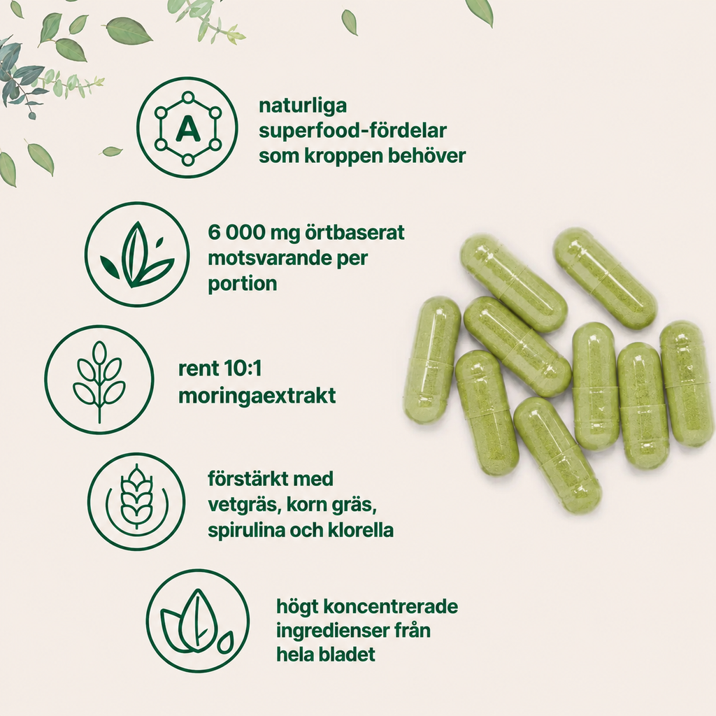 Moringa Oleifera 6000 mg – 300 Kapslar