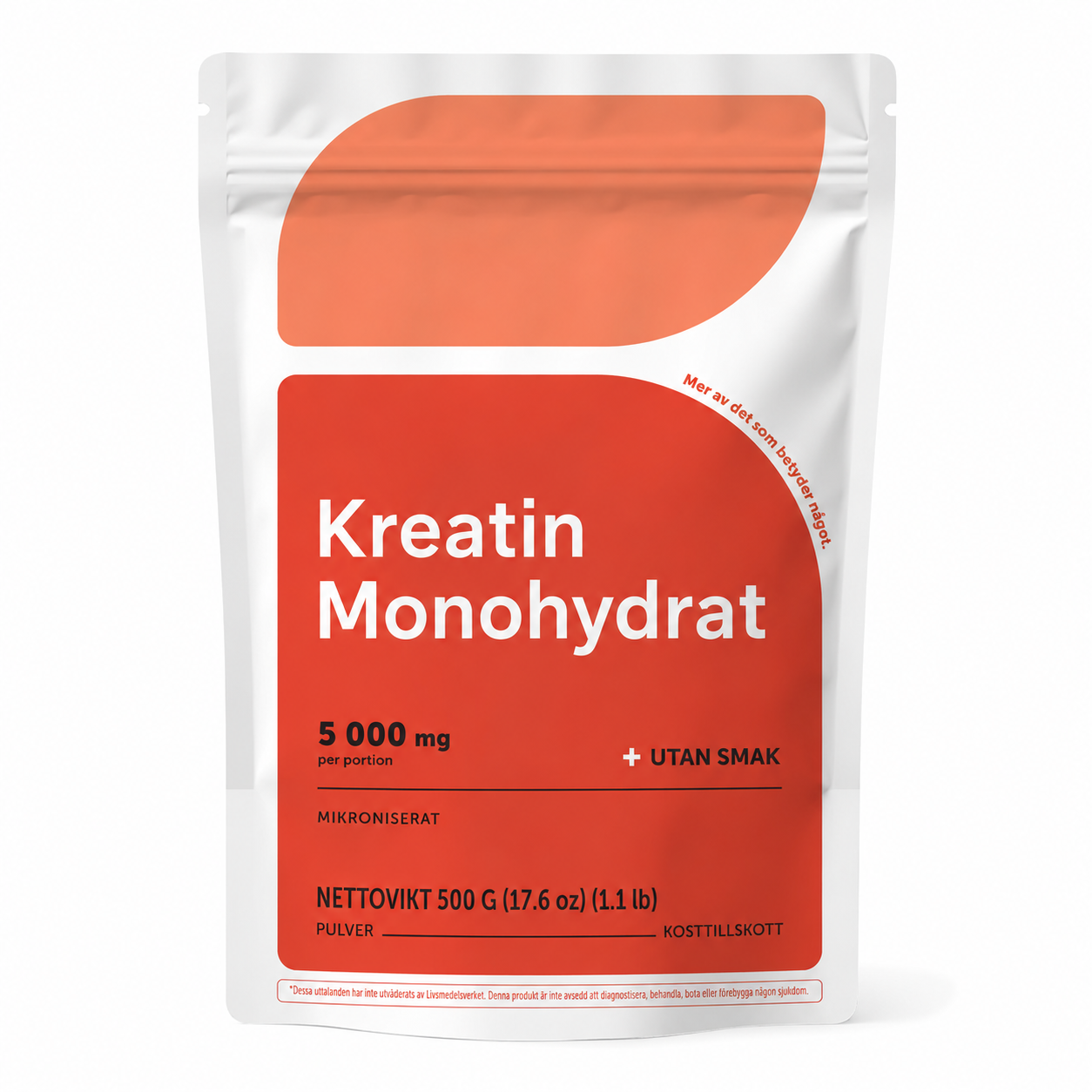Kreatin Monohydrat Pulver 500 g – 5 000 mg per Portion | 100 Portioner