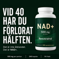 NAD+ 500 mg med Resveratrol 98% | Starkaste dosen | 240 Kapslar