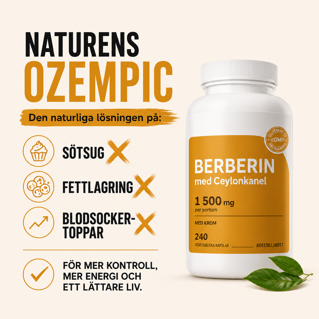 Berberin 1500 mg — 240 kapslar