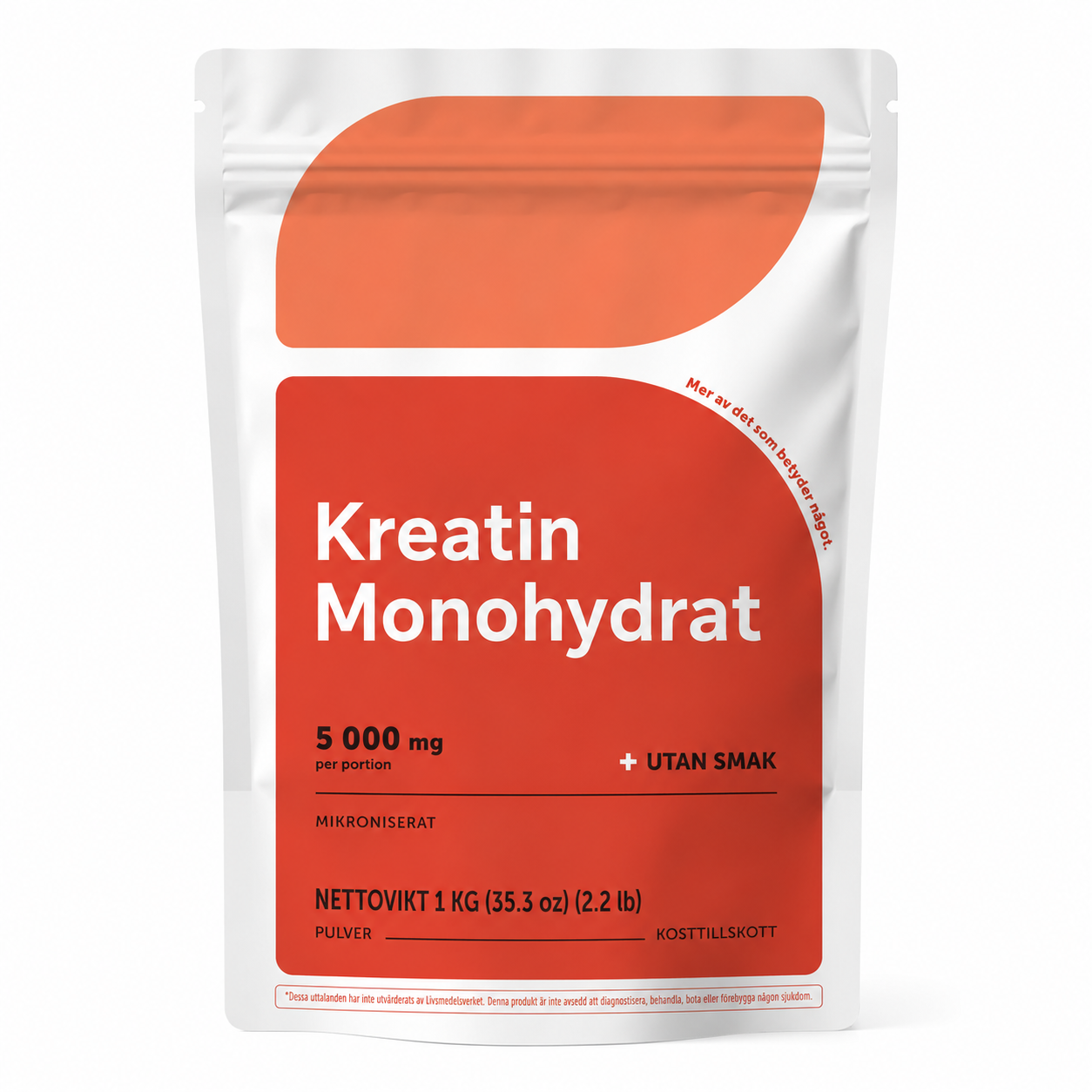 Kreatin Monohydrat Pulver 1 kg –  5000 mg per Portion | 200 portioner