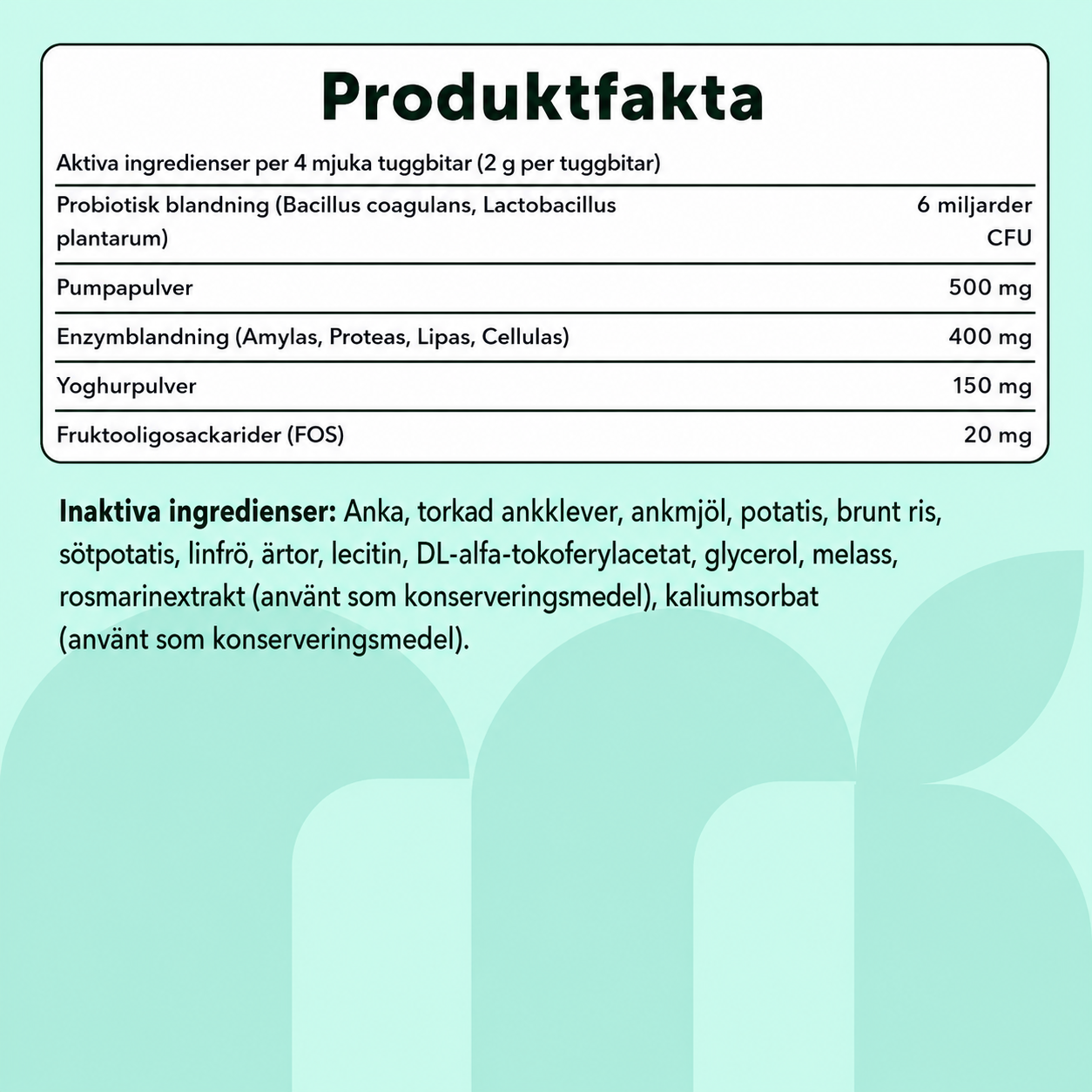 Probiotiskt Kosttillskott för Hundar – 6 Miljarder CFU med Anksmak, 240 Mjuka Tuggbitar