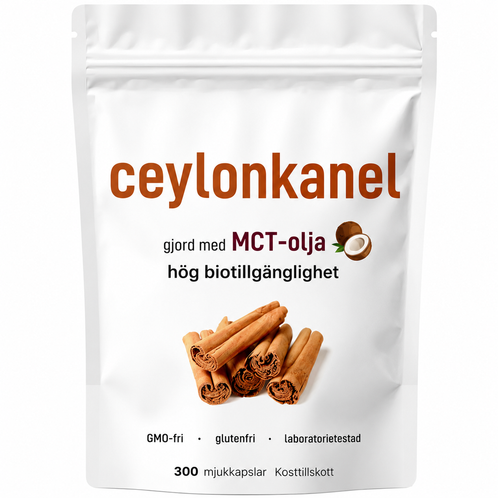 Ceylonkanel Extrakt 7 200 mg – 300 Mjukgelkapslar med MCT-olja