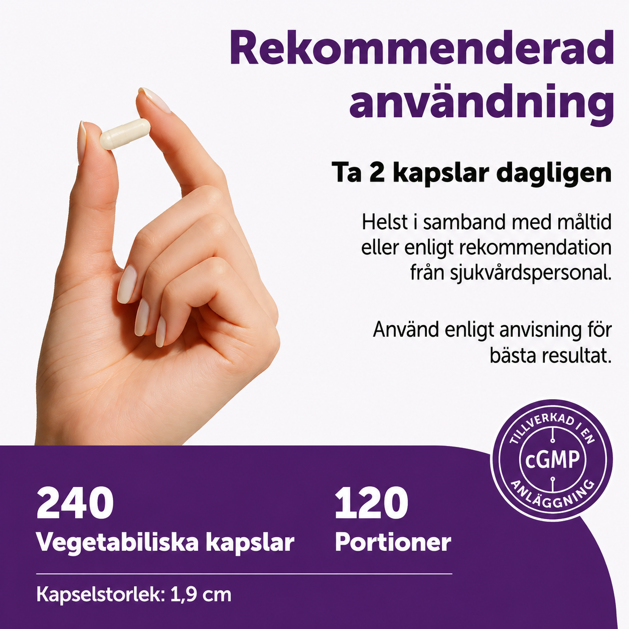 NAC med NAD+ – 600 mg per dagsdos, 240 vegetabiliska kapslar