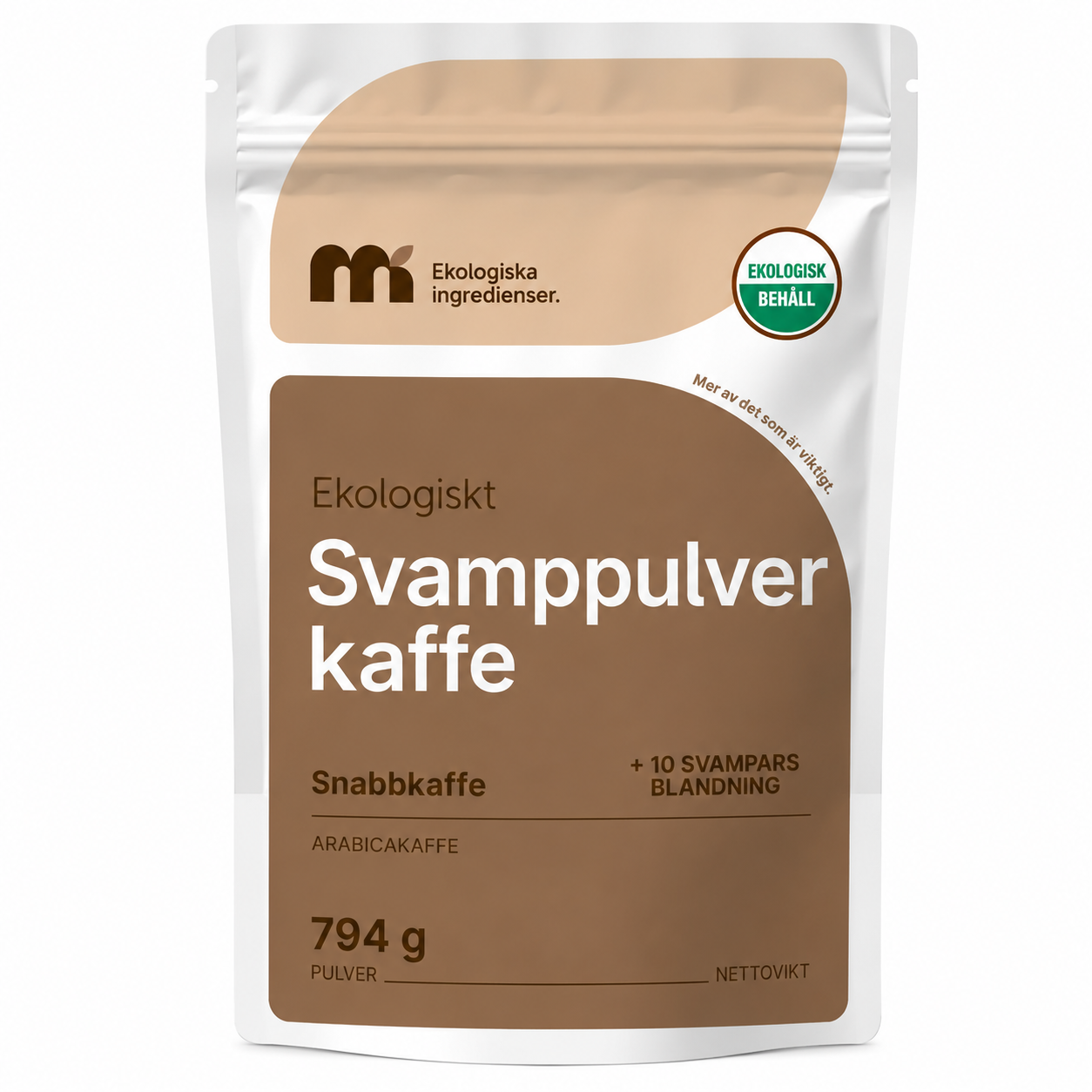 Ekologiskt Lion's Mane Svampkaffe 793 g – Arabica & 10 Svampextrakt | 317 Portioner