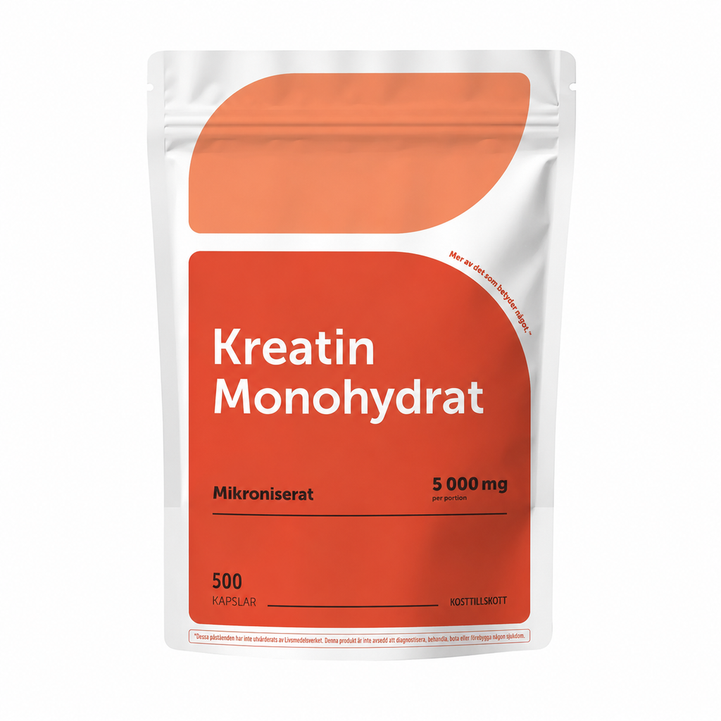 Kreatin Monohydrat 5000 mg – 500 Kapslar | 71 Portioner
