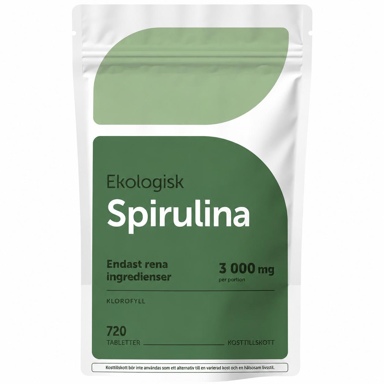 Ekologisk Spirulina 3000 mg – 720 Tabletter | Superfood