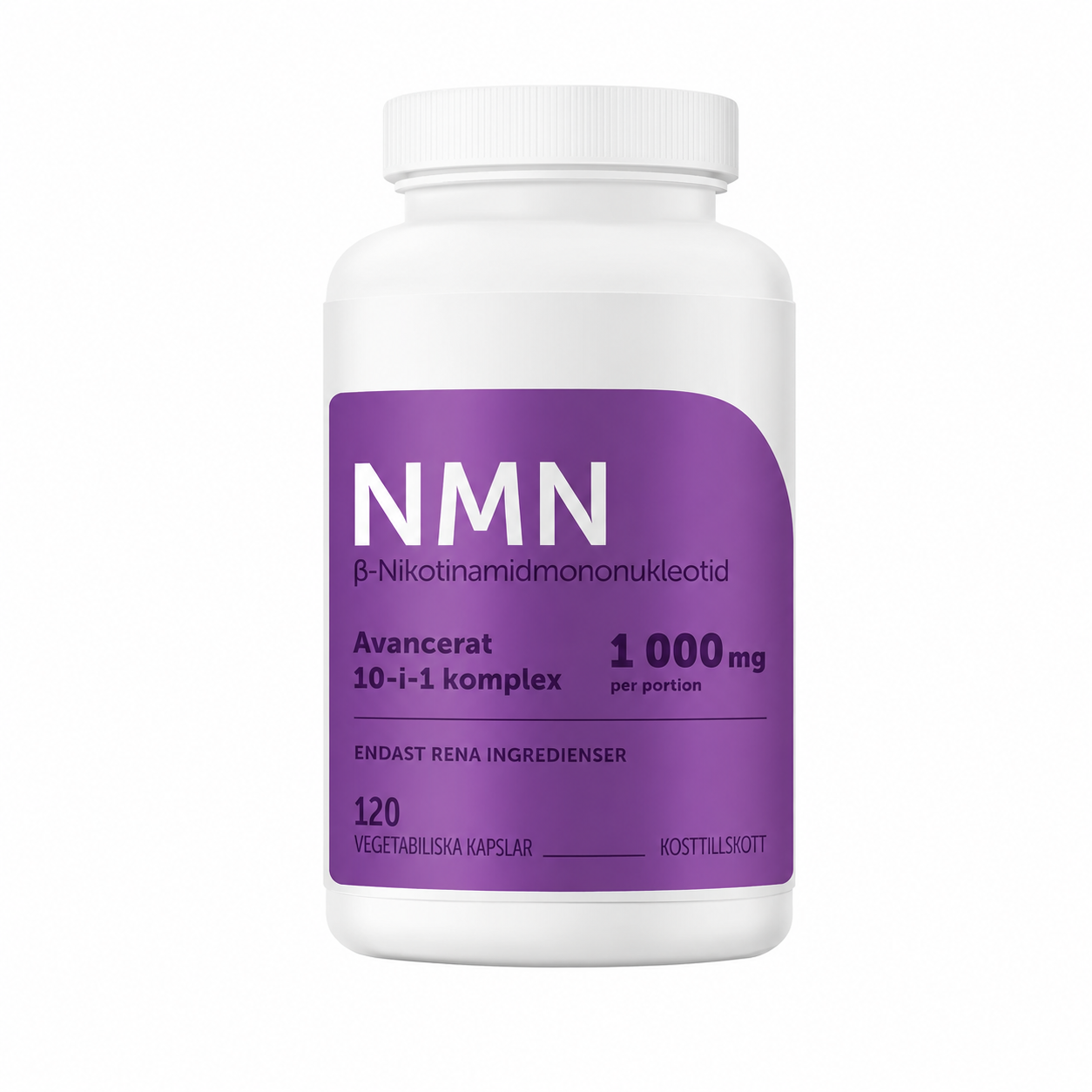 NMN Ultimate 1000 mg – Avancerat 10-i-1 NMN-Komplex med Resveratrol, CoQ10, TMG & Quercetin | 120 Vegetabiliska Kapslar