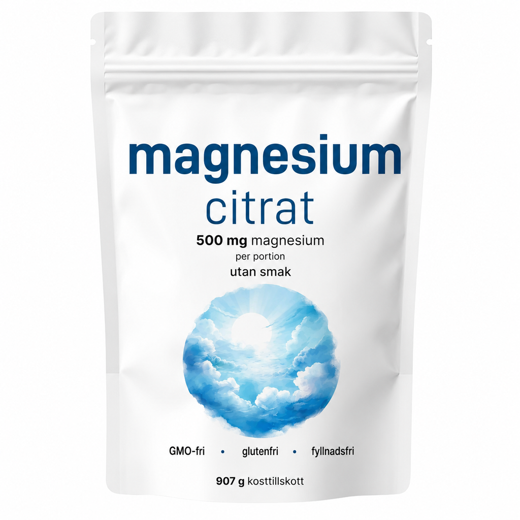 Magnesiumcitrat Pulver 907 g – Högupptagligt Magnesium | 500 mg per Portion