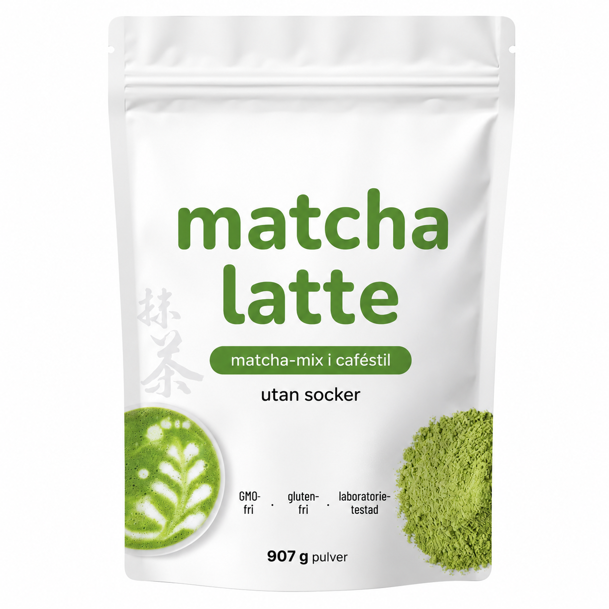 Matcha Latte Mix – Sockerfri Matcha Latte i Kaféstil, 907 g (90 Portioner)