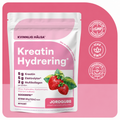 Kreatin Pulver för Kvinnor – Kreatin, Elektrolyter & Multikollagen – Jordgubbssmak – 392 g (30 portioner)